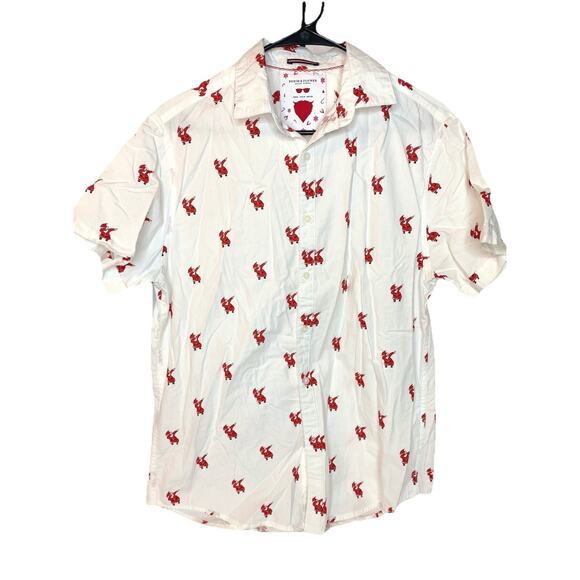 Denim & Flower Ricky Singh Christmas Santa Claus Dabbing Shirt Men’s Medium - Picture 1 of 12